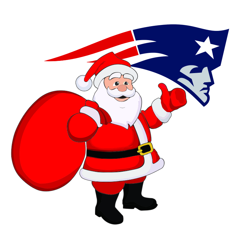 New England Patriots Santa Claus Logo iron on paper